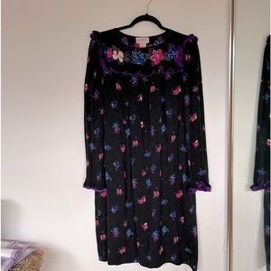VINTAGE - Mary McFadden Silk Floral Dress